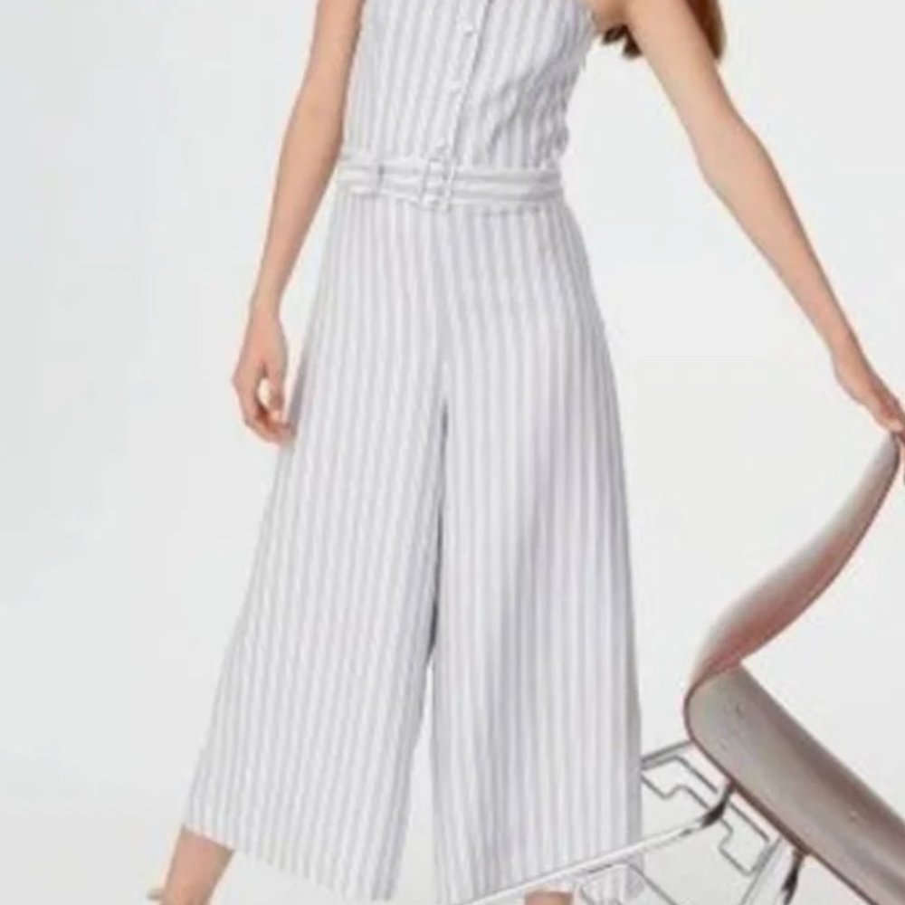 Club Monaco Strapless Jumpsuit with Belt